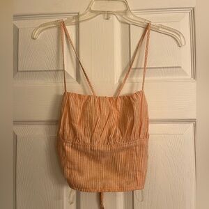 NWT Pacsun women’s Orange Striped Crop Top